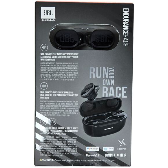 NEW JBL Endurance Race TWS True Wireless‎ In-Ear Waterproof Headphones Black - Picture 4 of 12